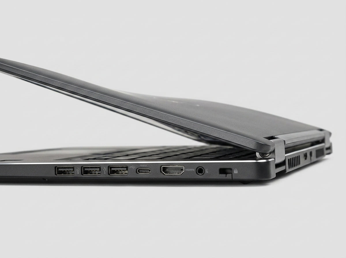 Compact Business Laptop — Port Connectivity Detail | Generated by Modelize