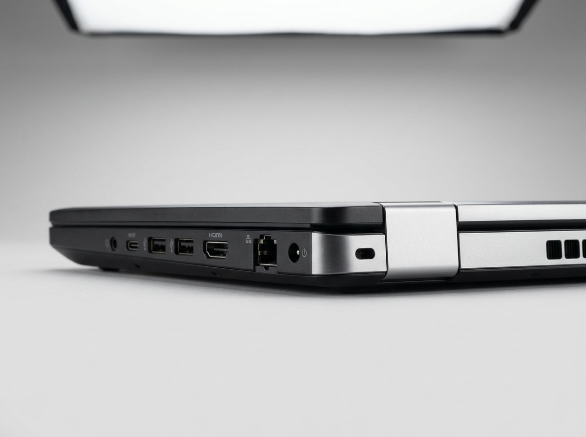 Business Laptop — Port Connectivity Detail | Generated by Modelize